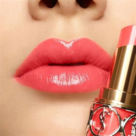 ysl rouge volupte shine coral ingenious|ysl beauty coral in touch.